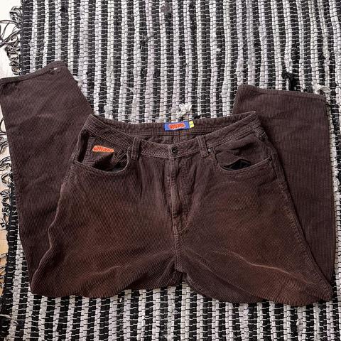 Empyre jeans beige corduroy, size 34 like new only - Depop