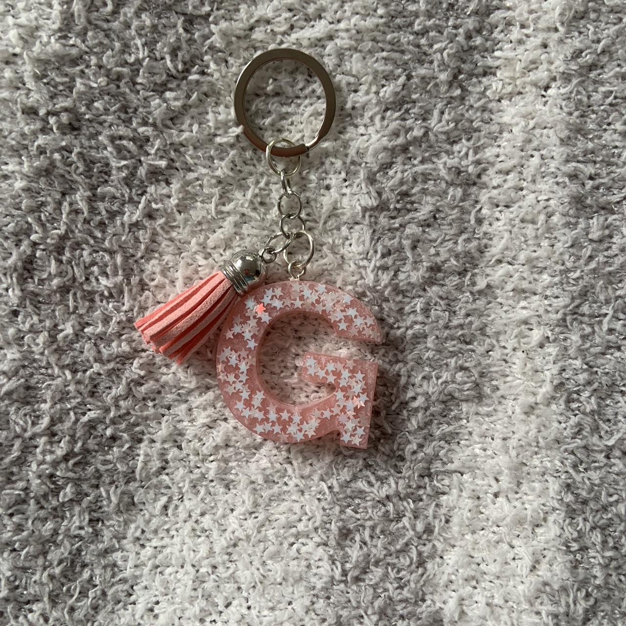 Handmade Resin Keychain Letter W