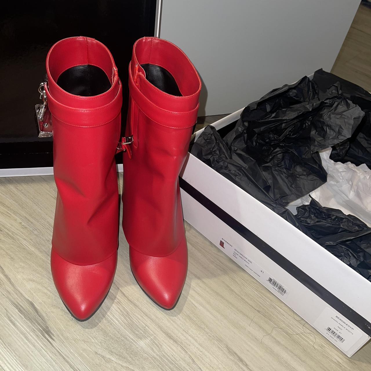 Givenchy shark cheap boots red