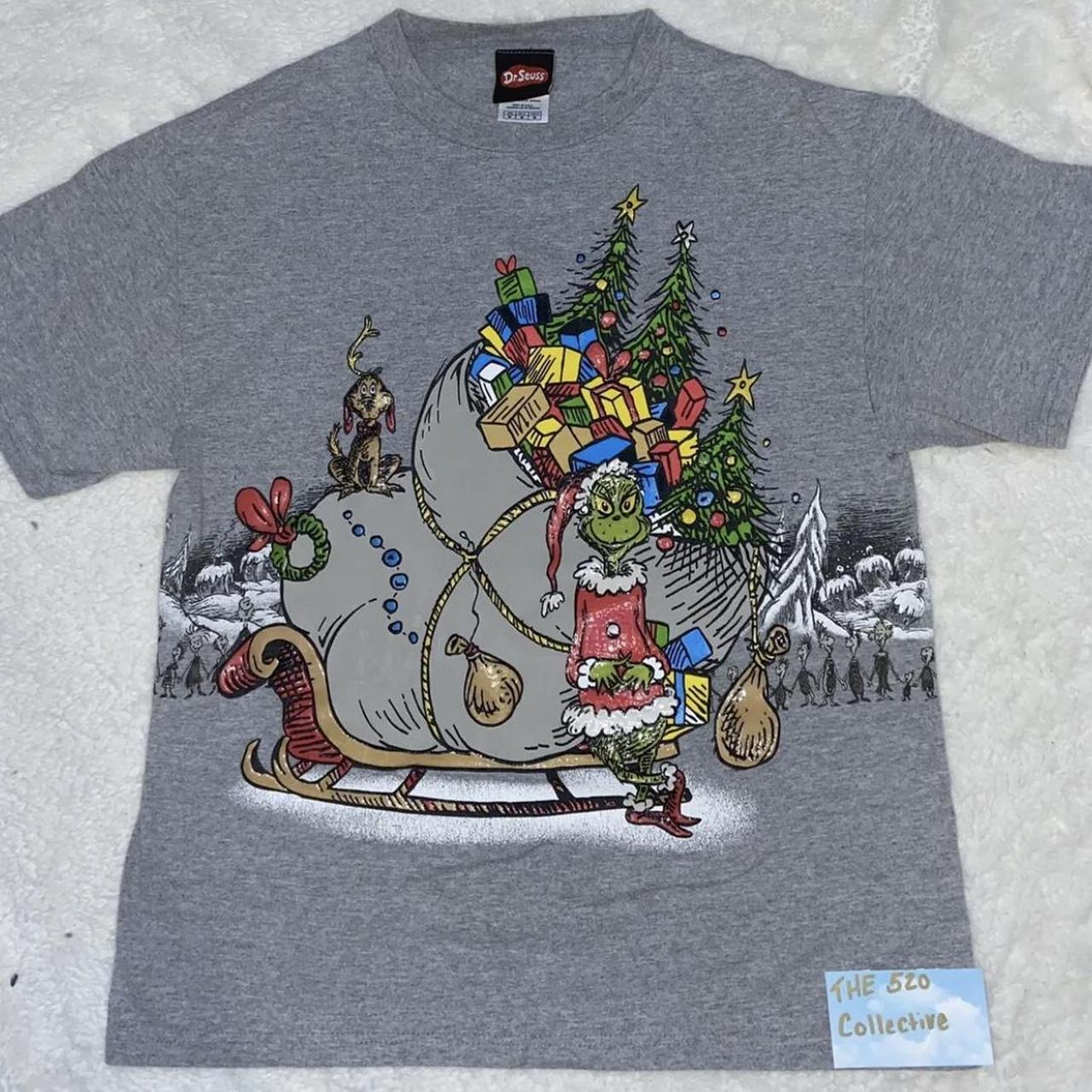 Vintage The Grinch Christmas Tree Dr Seuss T-Shirt... - Depop