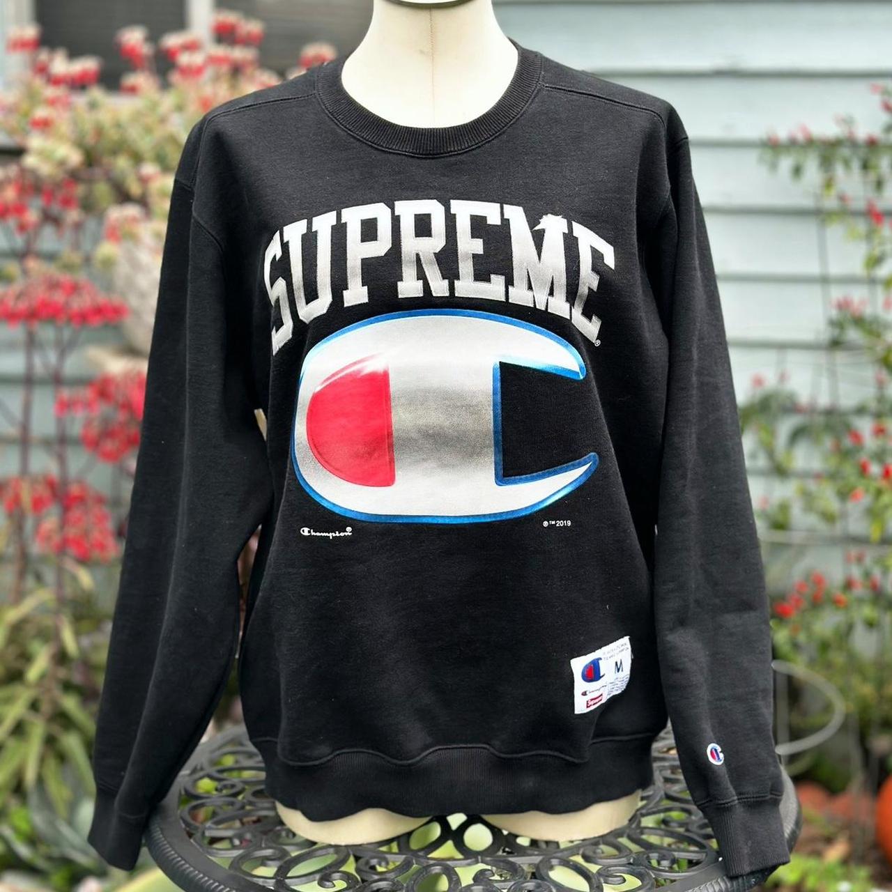 Supreme x champion store chrome crewneck