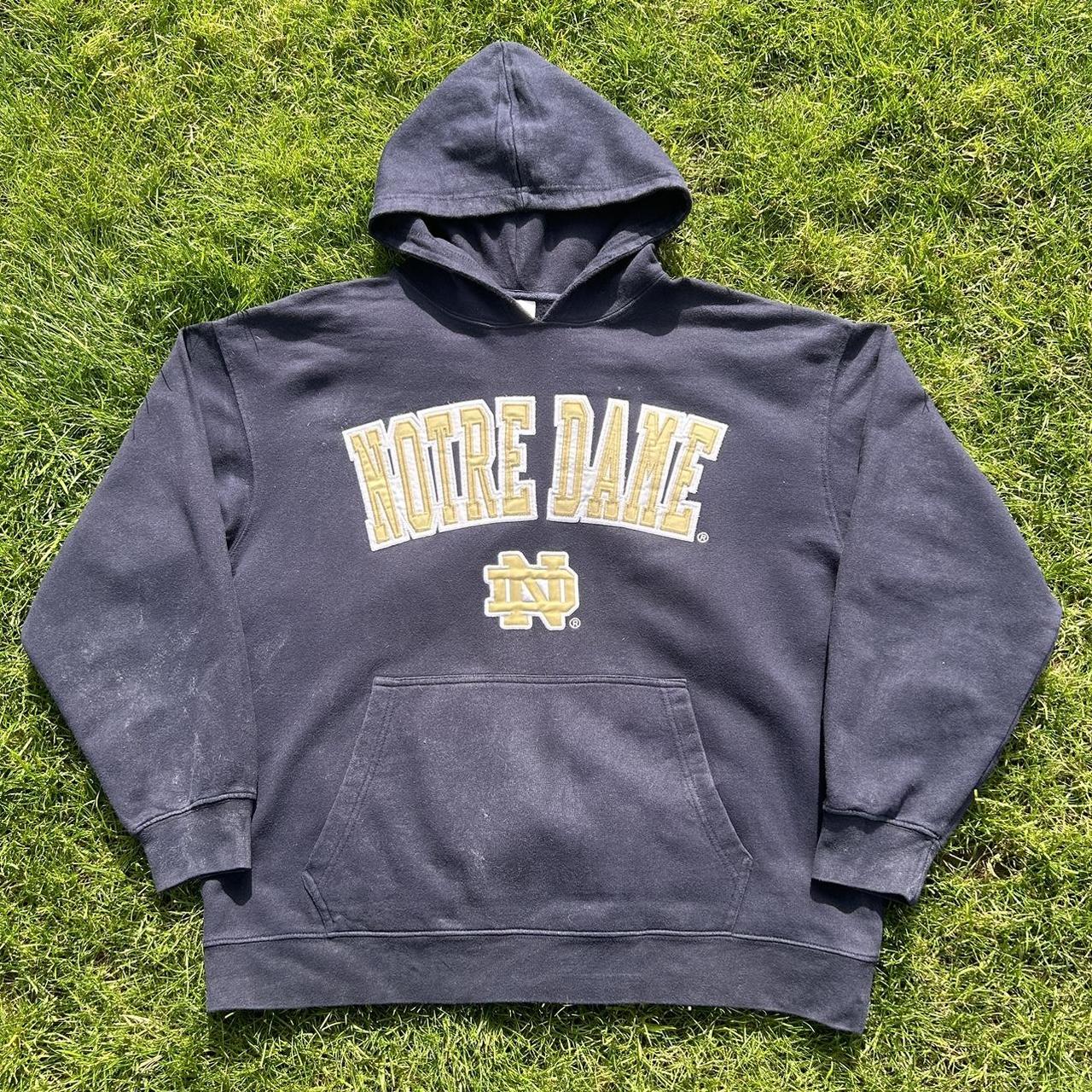 Vintage University of Notre Dame Hoodie Size... - Depop