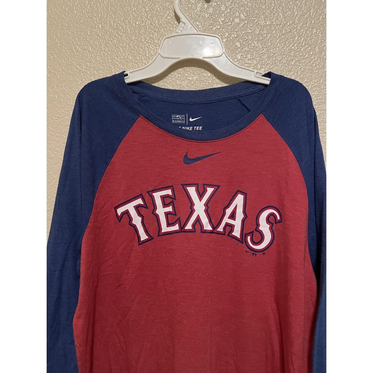 Texas Rangers T-Shirt Women's Size Small S 3/4 - Depop