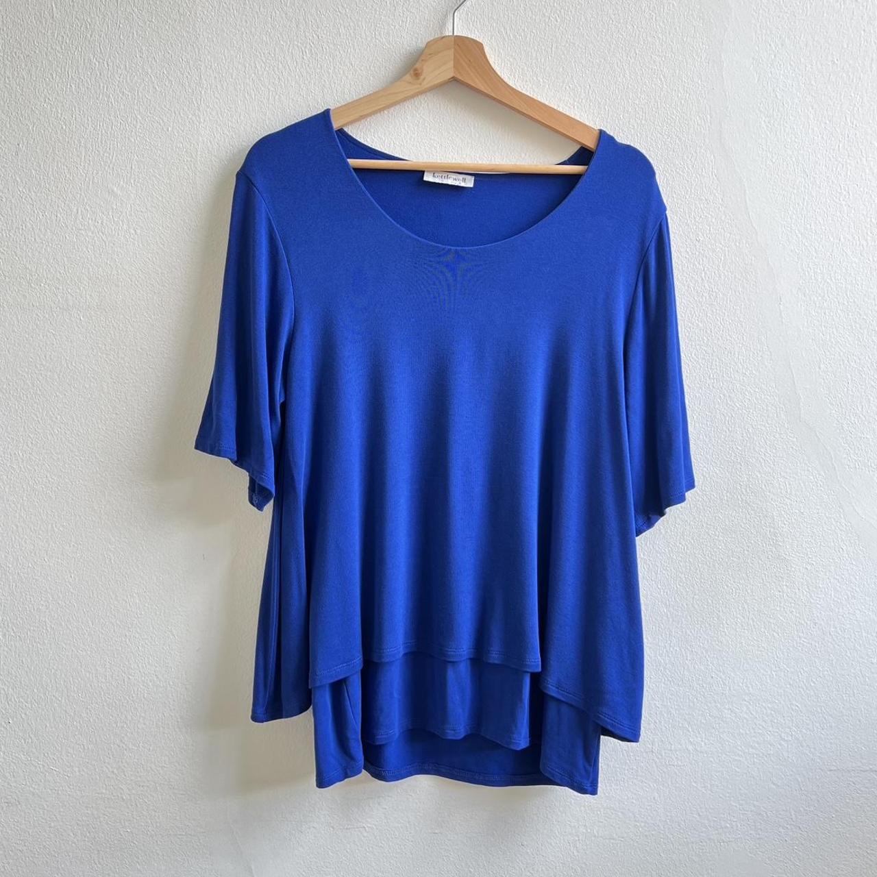 Kettlewell Indigo Sapphire Blue Scoop Neck Double... - Depop