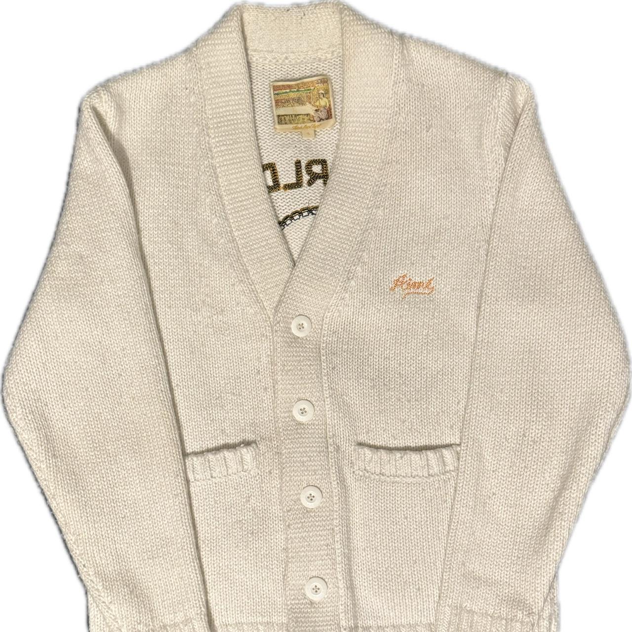 Aime Leon Dore World’s Borough Cardigan | White