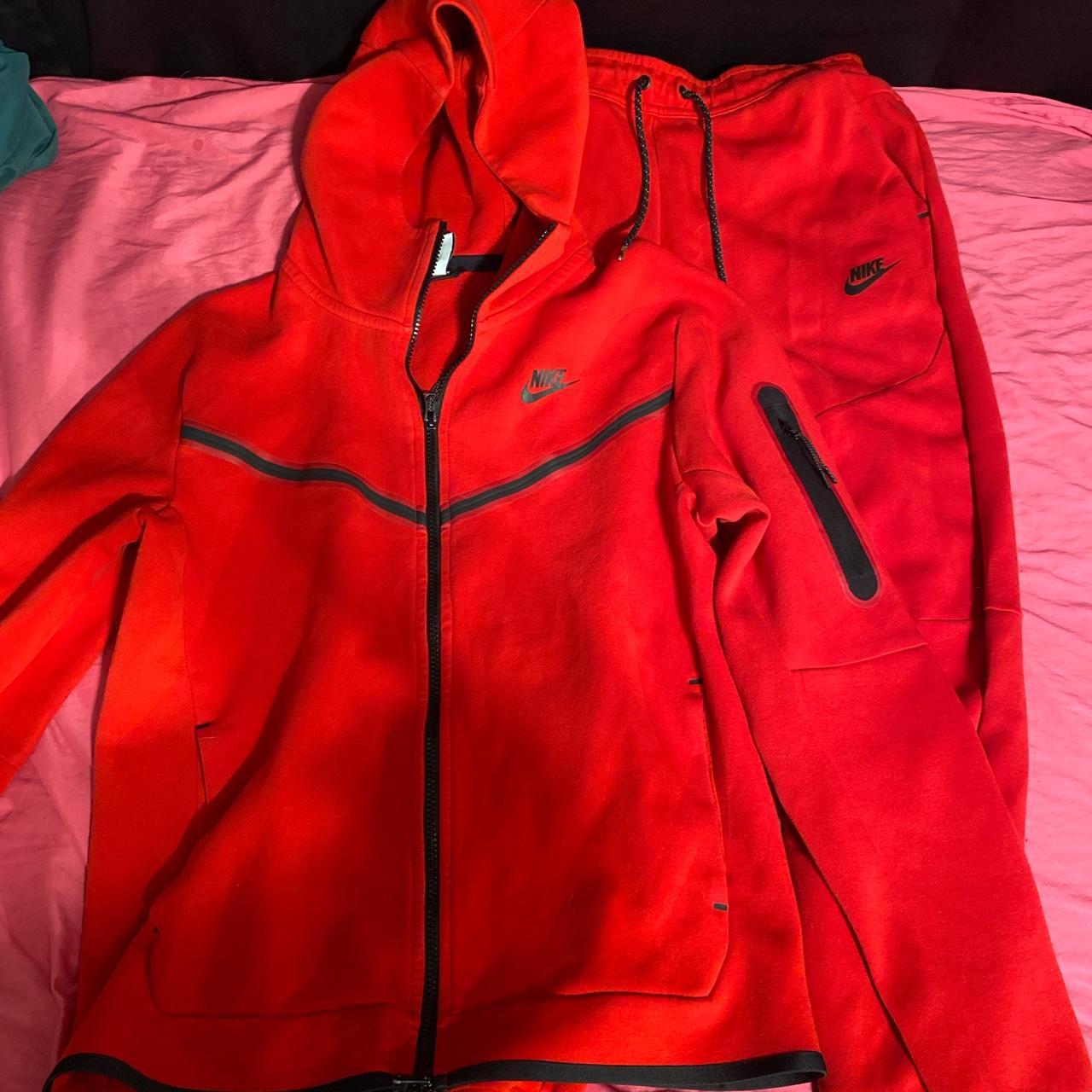 nike tech red suit