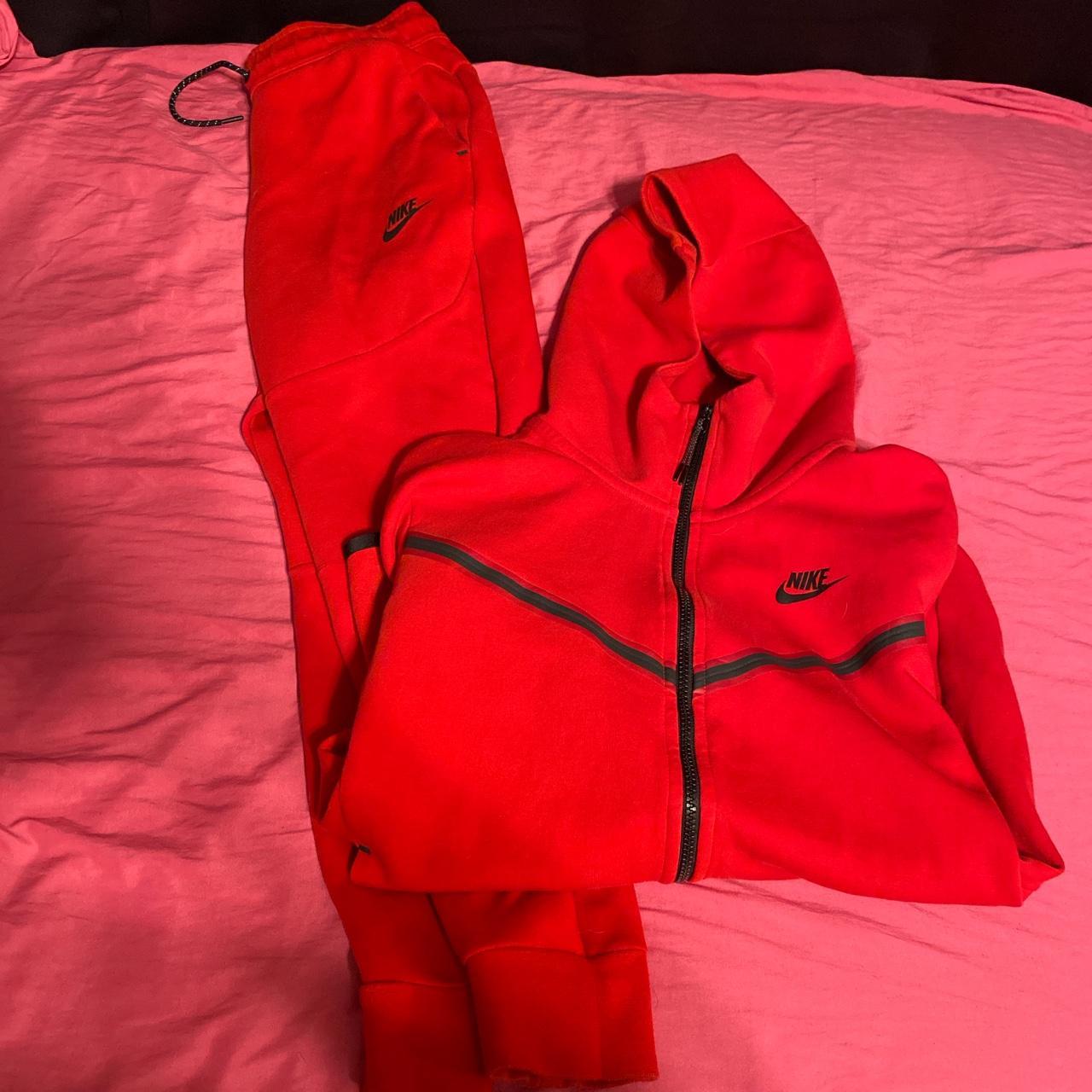 red nike tech pants