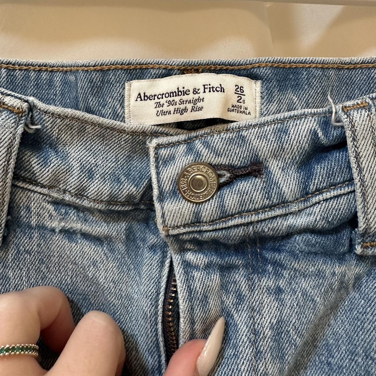 Abercrombie ultra high rise 90s straight jean. Curve... - Depop