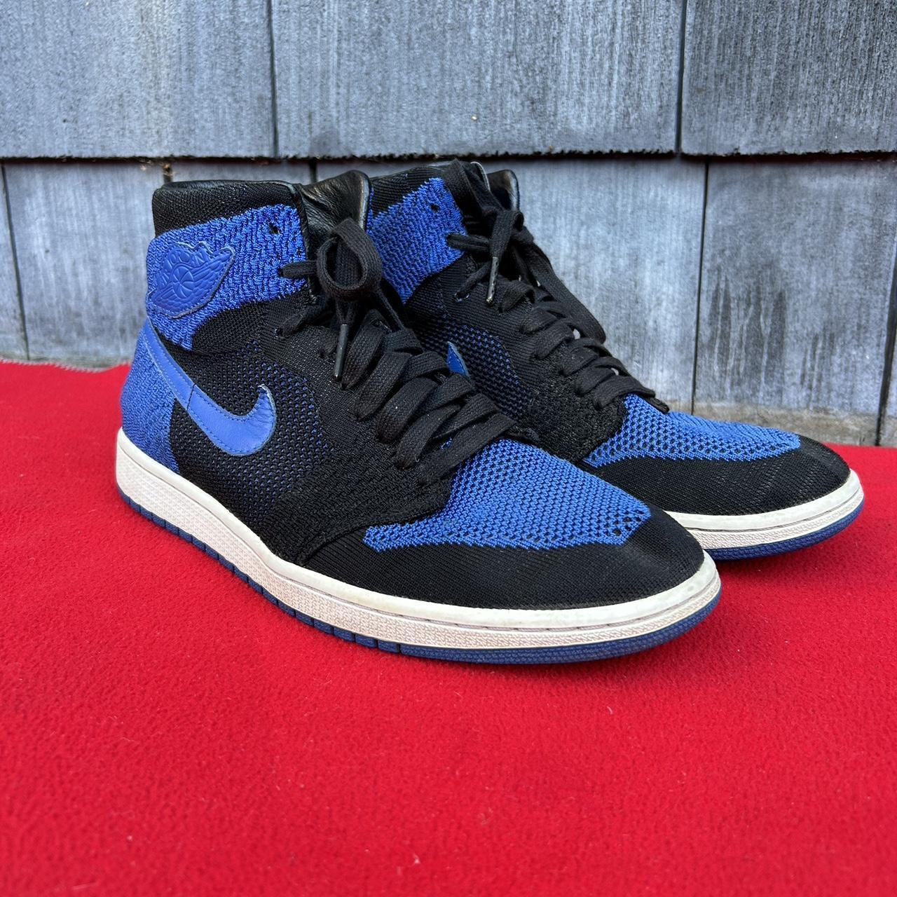 Royal blue flyknit Jordan 1 retro basketball. Depop