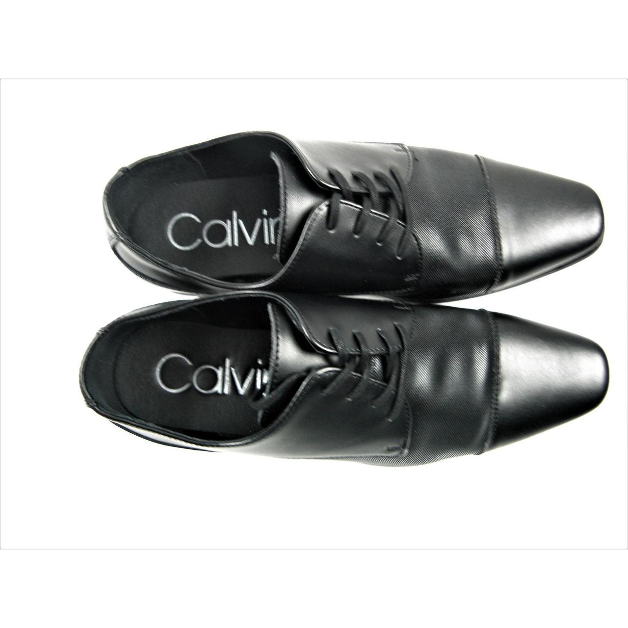 Calvin Klein Brodie Weave Emboss Mens Leather Black