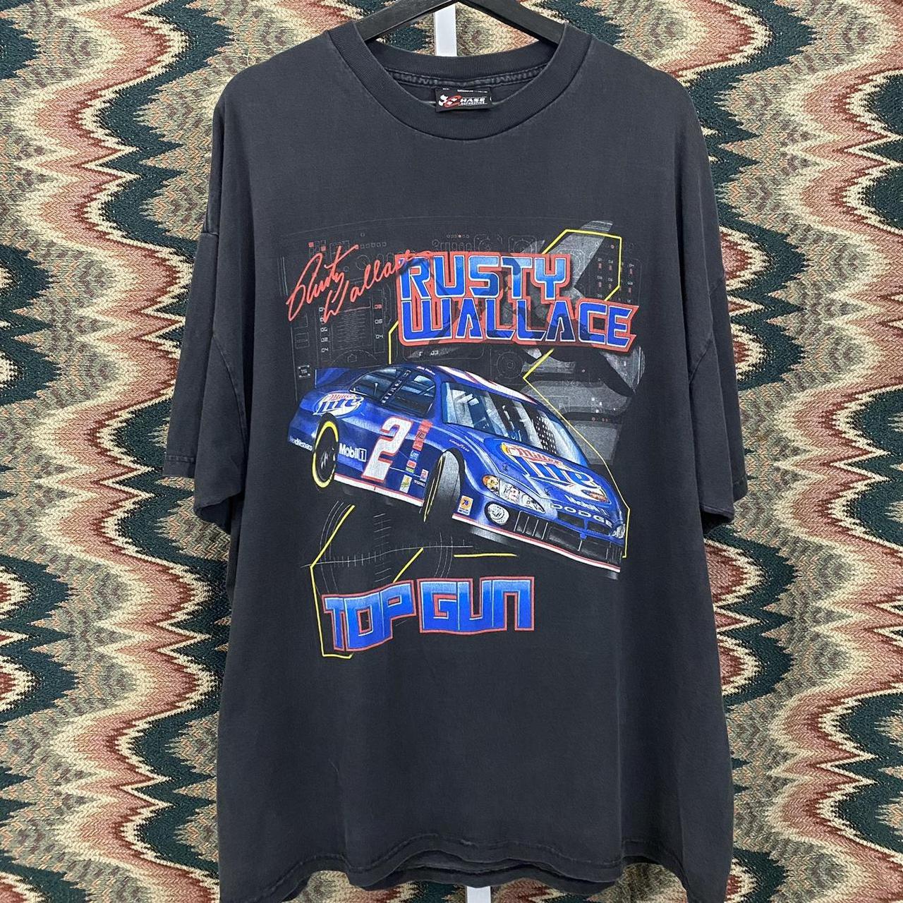 Crazy 90s Rusty Wallace Top Gun Beautifully Faded Depop