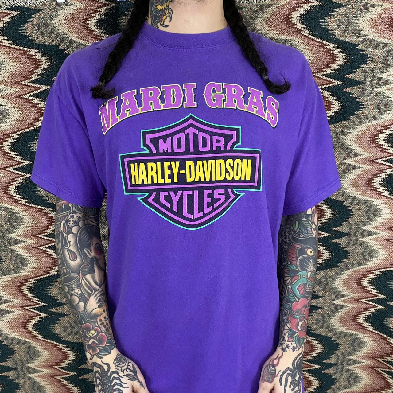 harley davidson mardi gras shirt