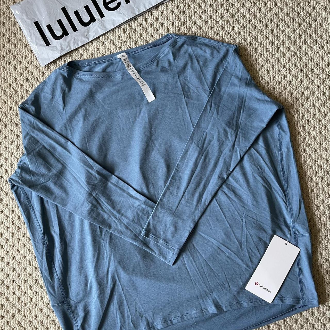 Lululemon Back in Action Long-Sleeve Shirt Utility - Depop