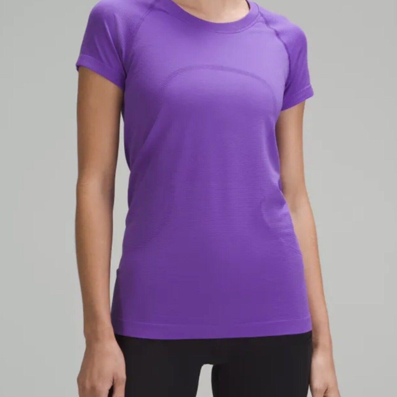 Lululemon Running and Training Swiftly Tech Short-Sleeve Shirt 2.0 - Purple - Size 8