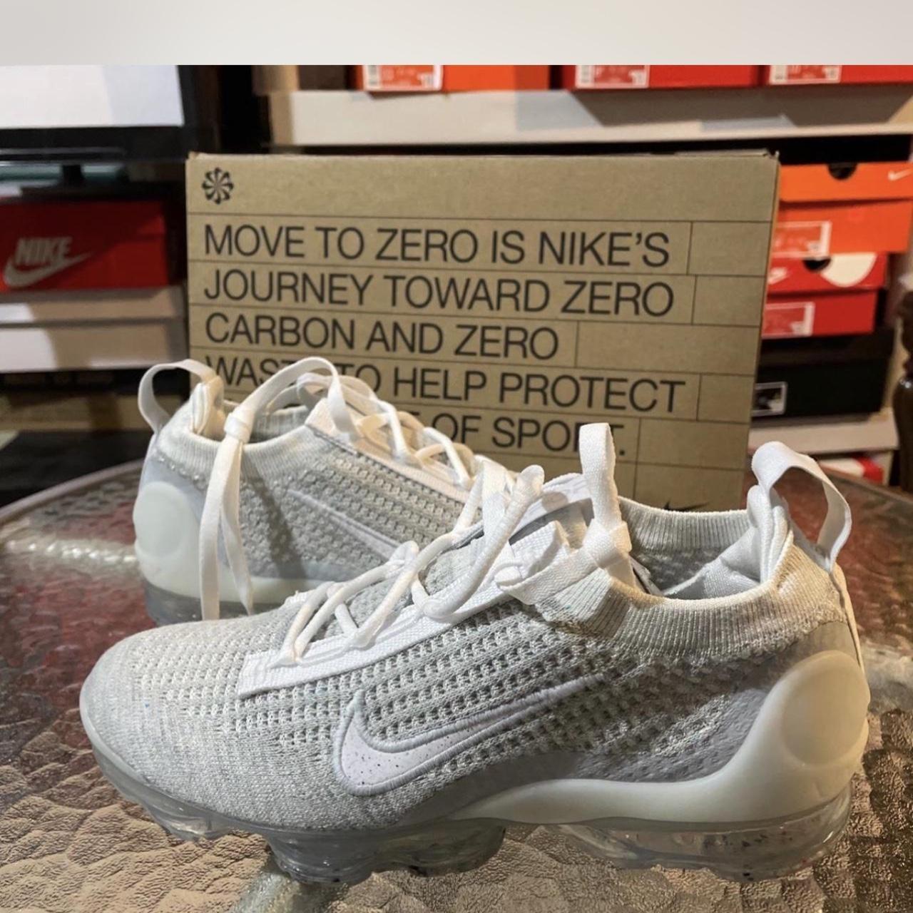 Nike Air Vapormax 2021 Flyknit White Platinum Depop