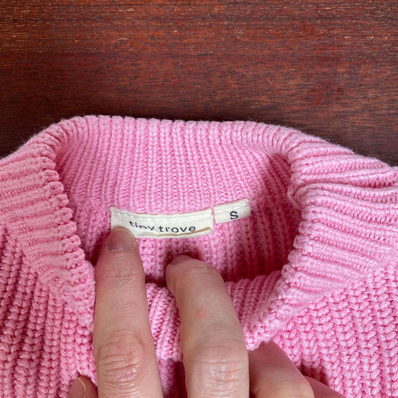 Tiny trove Martin colour block knit jumper Pink and... Depop