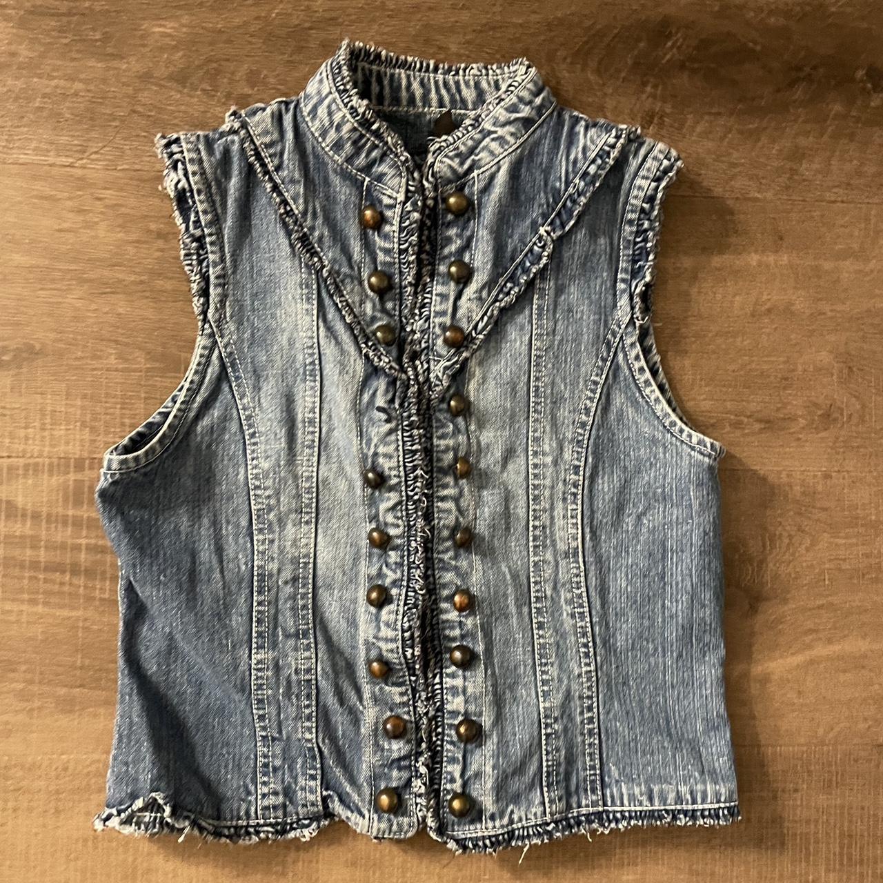 Denim vest-y2k - Depop