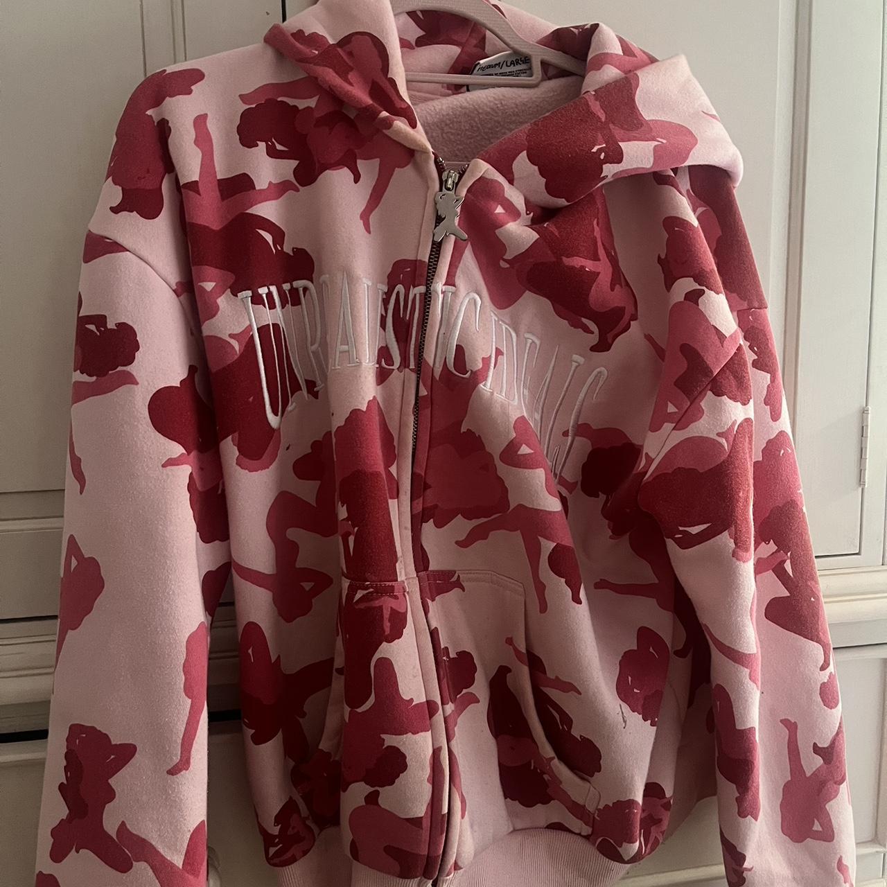 Pink unrealistic ideas hoodie named collective Depop