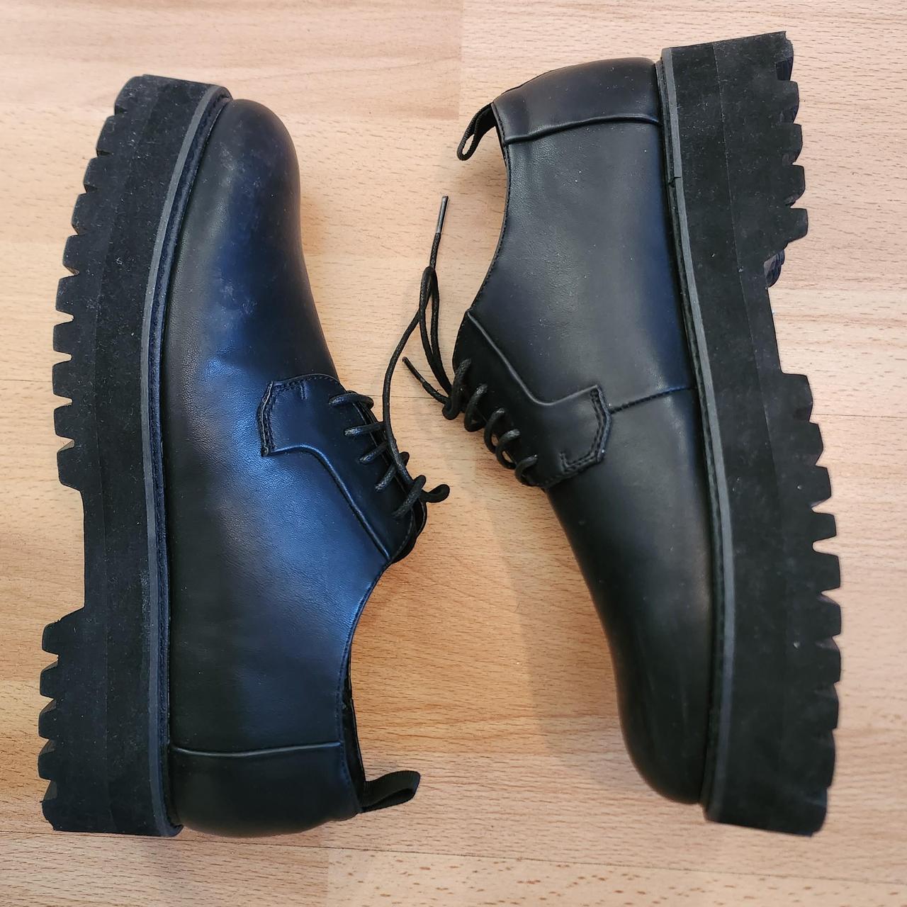 Asos black derby platform mens shoes size 7 great... - Depop