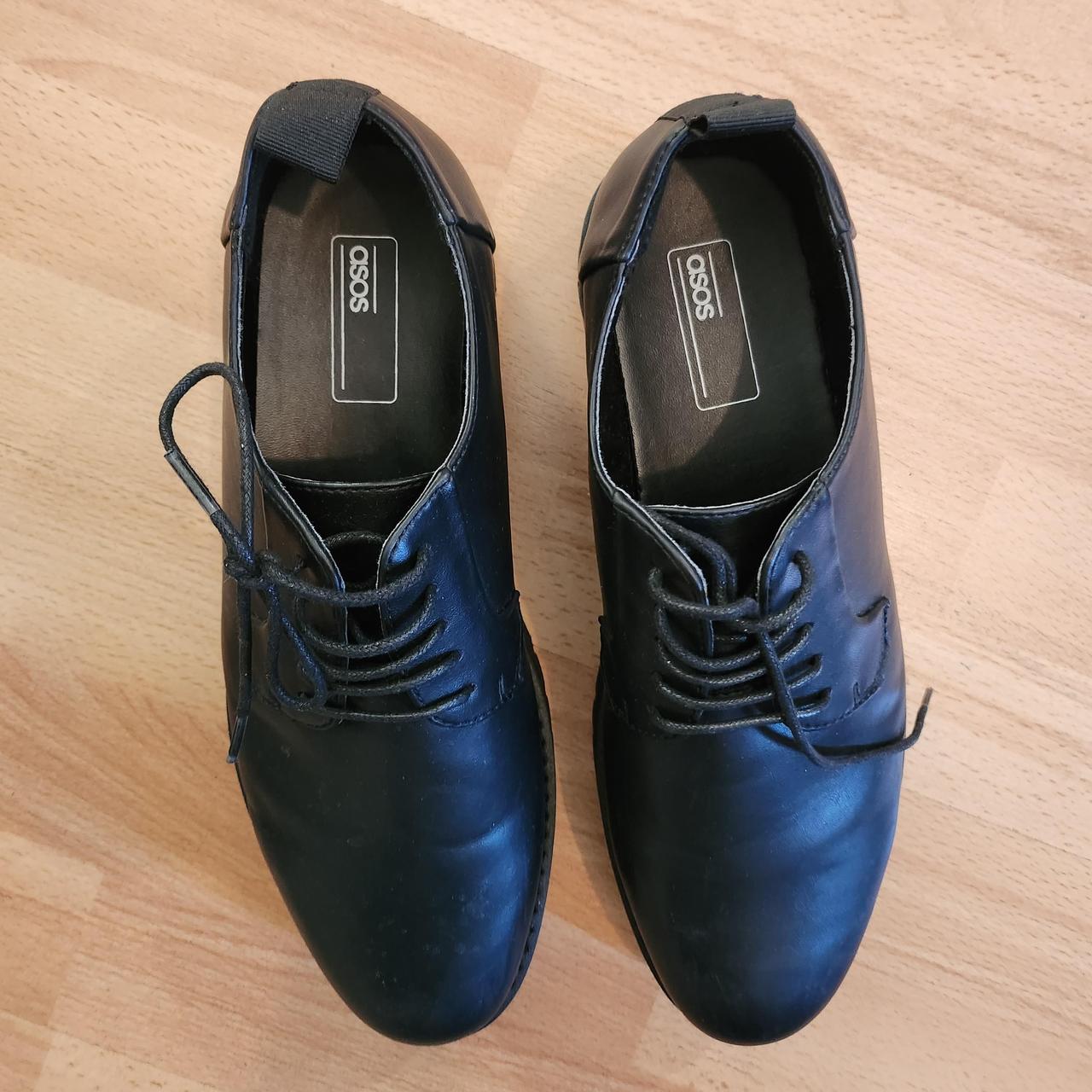 Asos black derby platform mens shoes size 7 great... - Depop