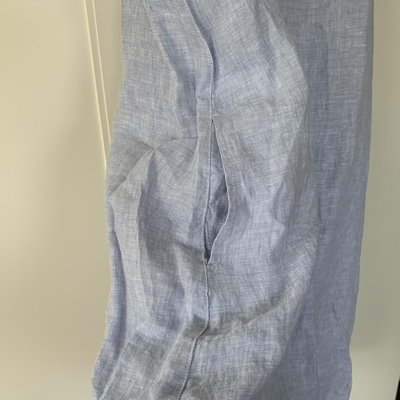 Nicole Miller Blue linen dress, extra small, new... - Depop