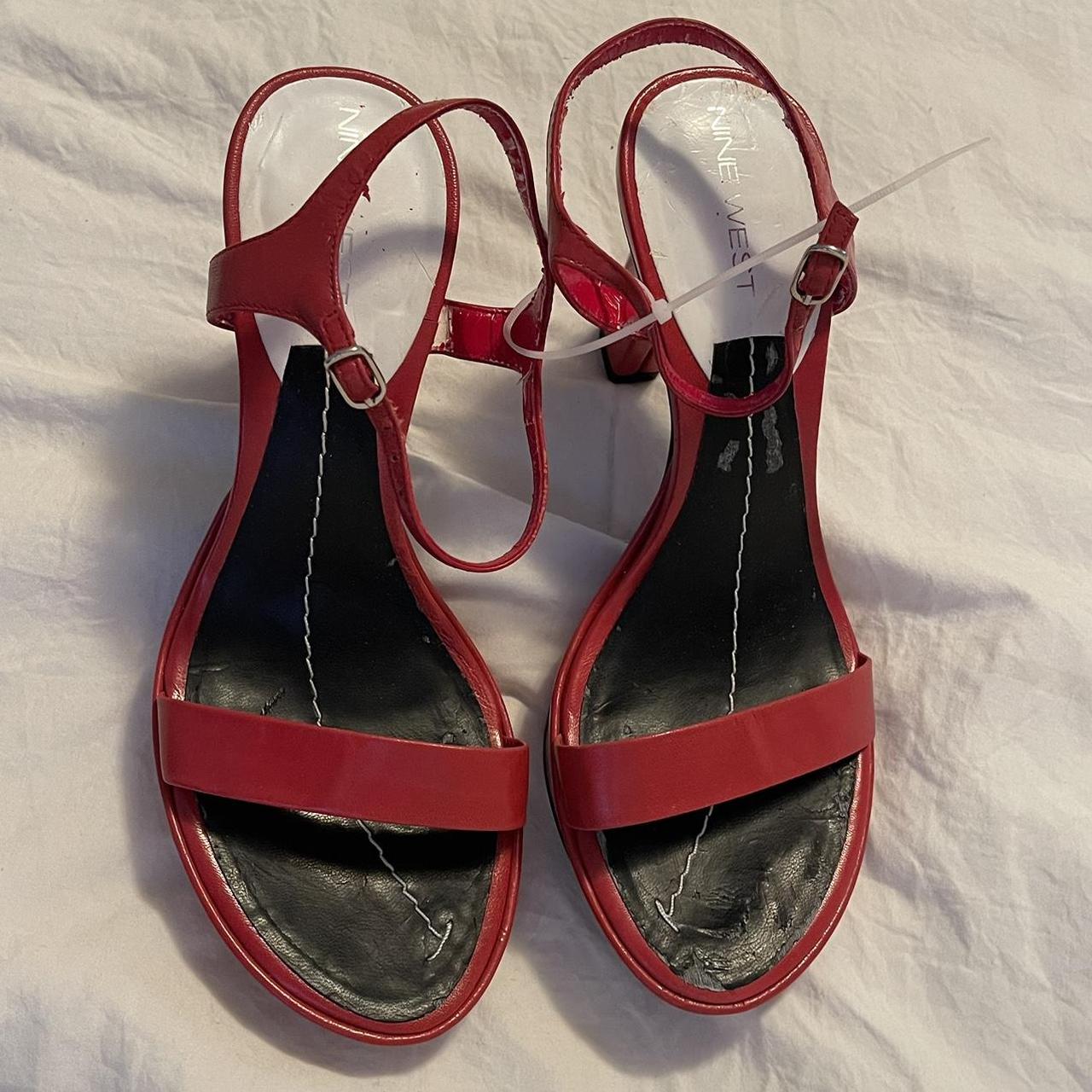 Nine West Women's Red and Burgundy Courts | Depop