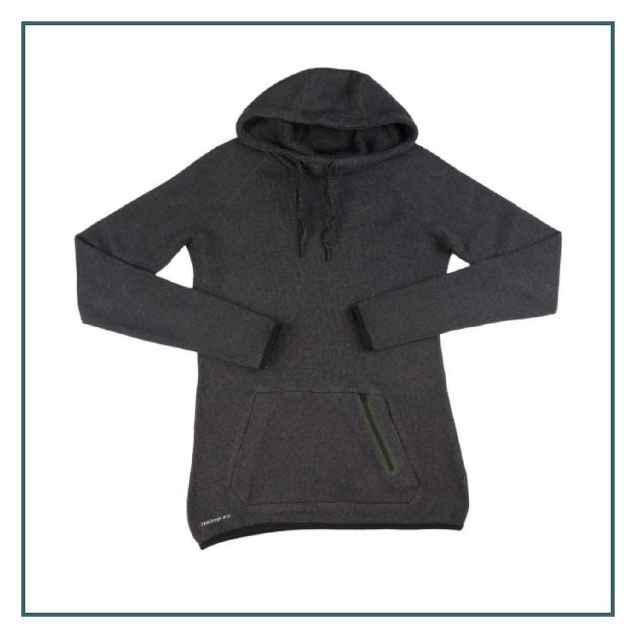 Nike grey snood neck hoodie with matching grey... - Depop