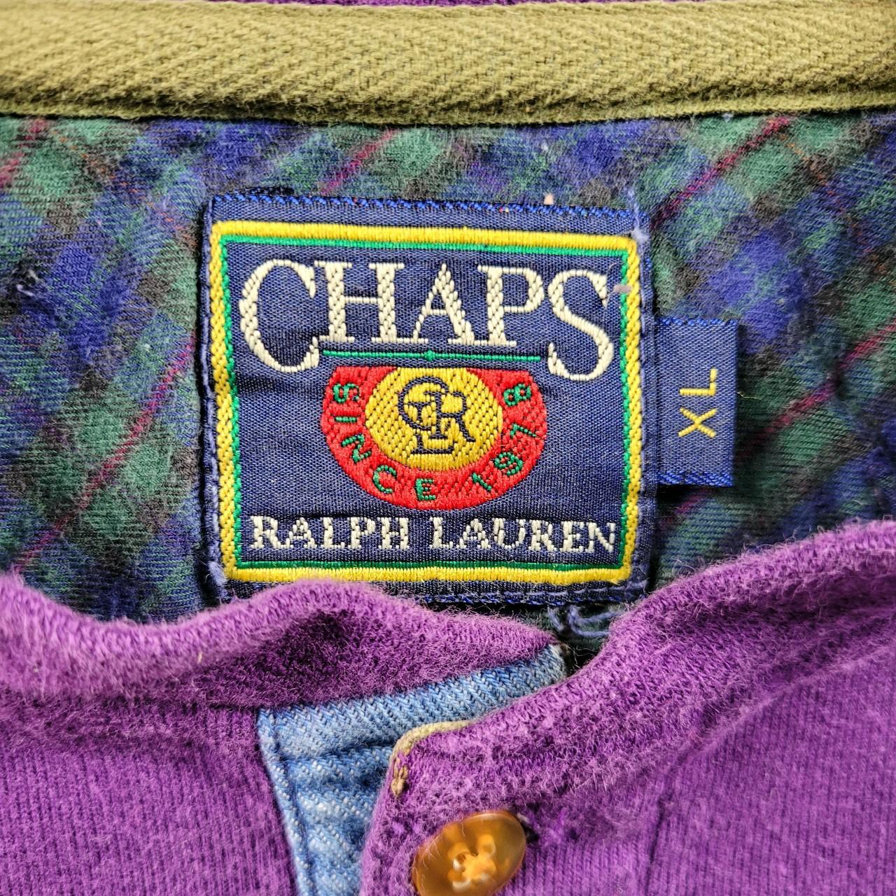 VINTAGE CHAPS RALPH LAUREN HENLEY BUTTON UP SHIRT Depop