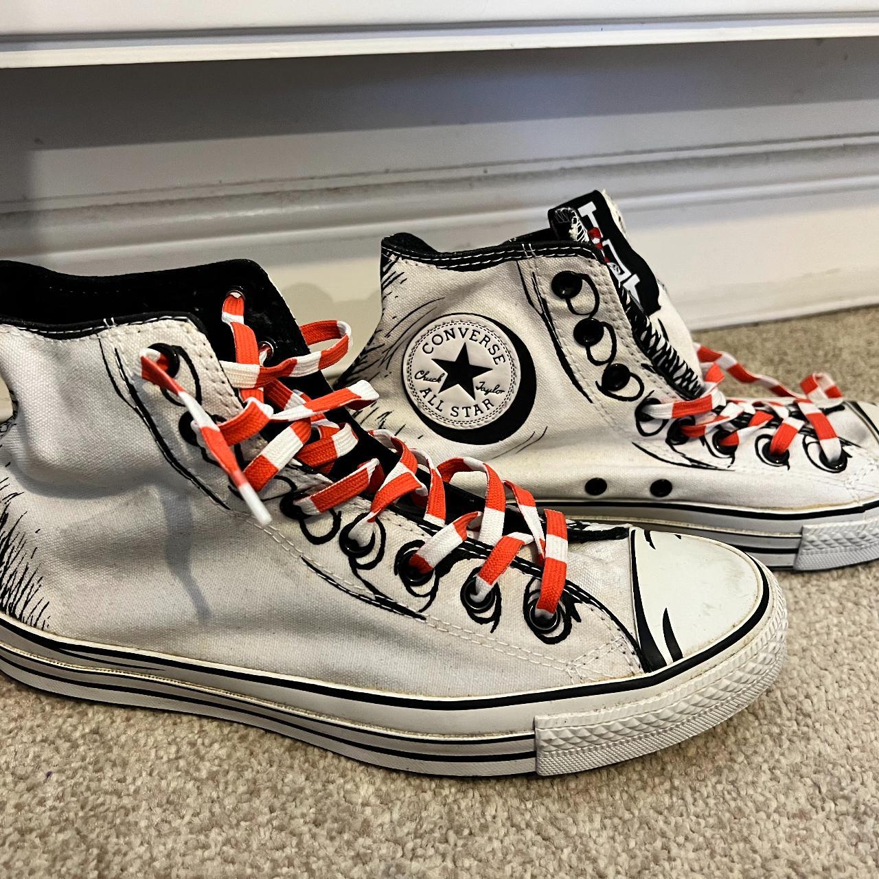 Pair of Cat in the Hat Chuck Taylor Converse All. Depop