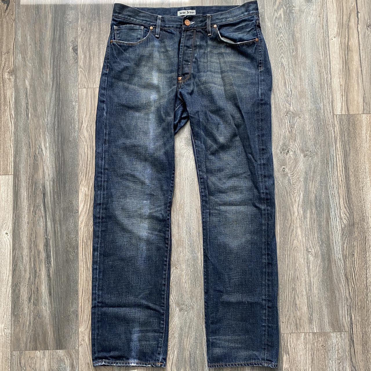 Beautiful Dark Blue Acne Jeans Denim STORLEK TAILLE... - Depop