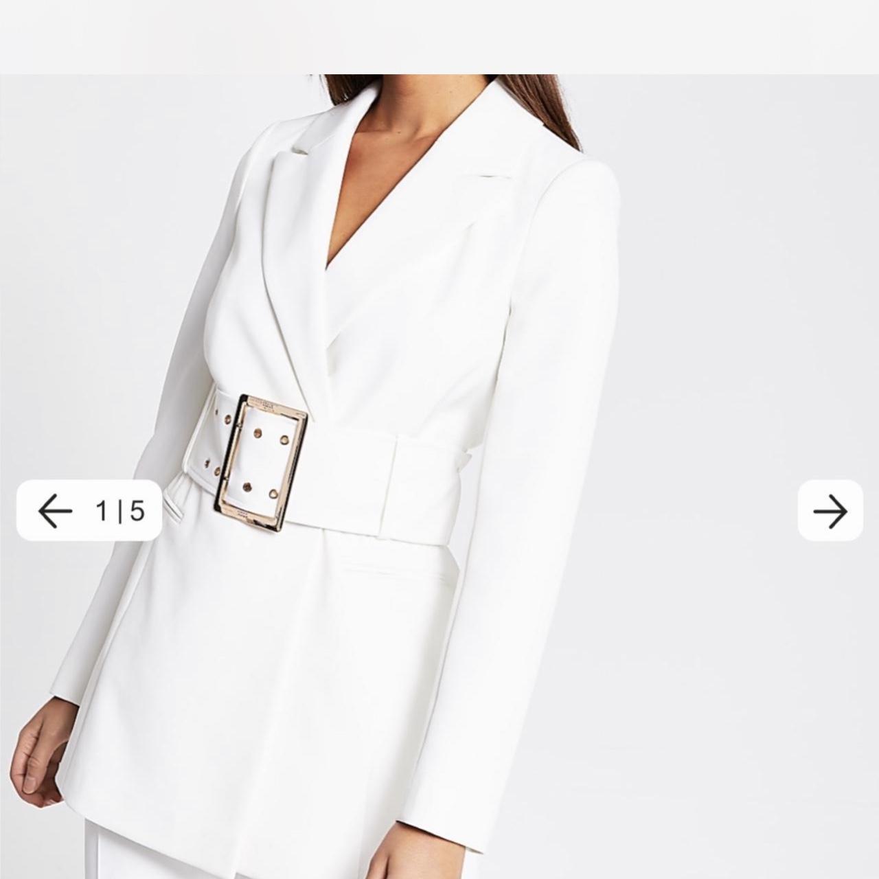 White longline blazer river island