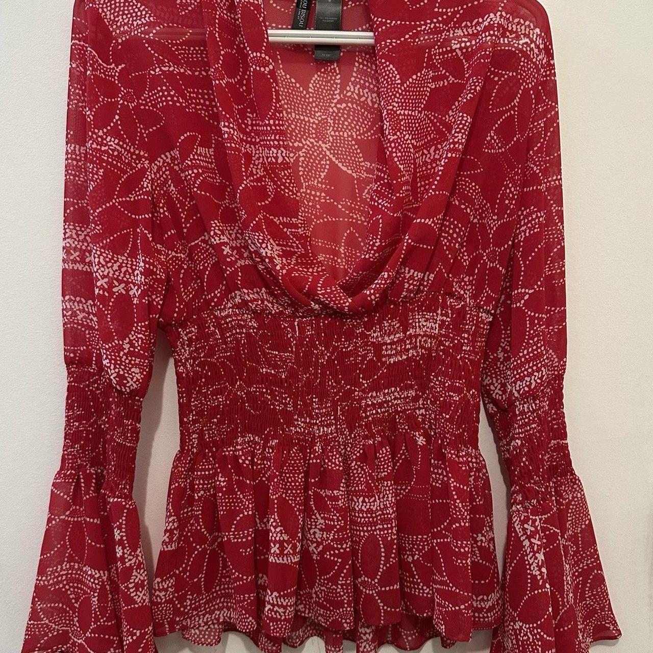 Source Unknown Women's Blouse - Red - 8 – Add a b… - image 1