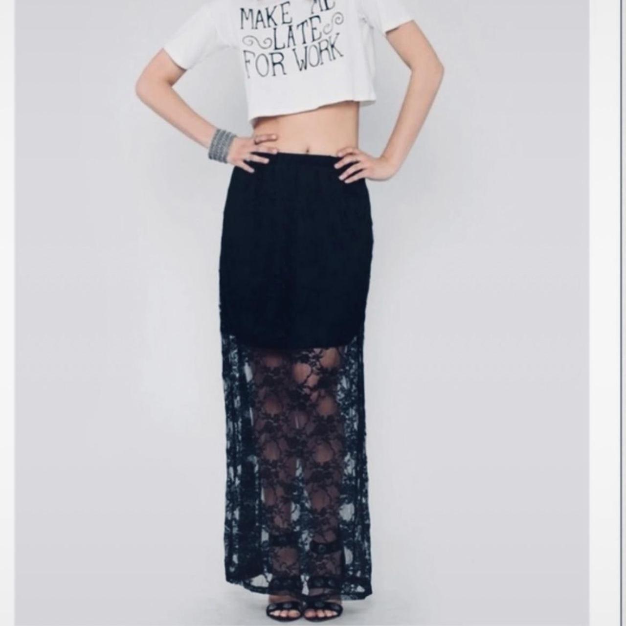 Black lace hotsell gypsy skirt