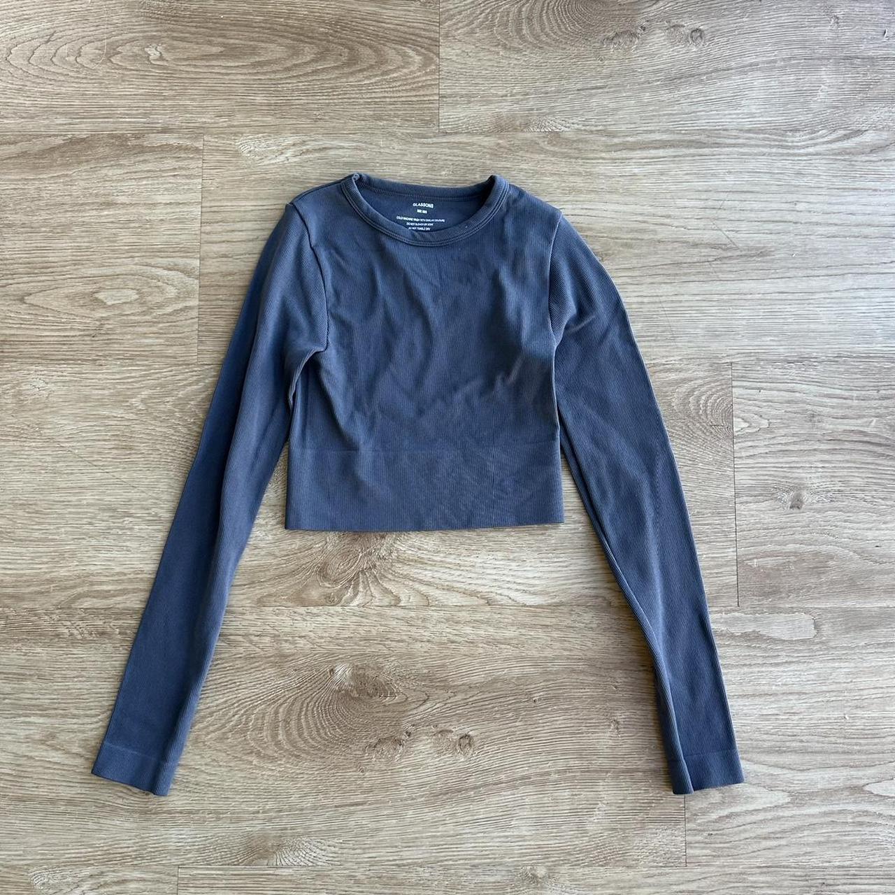 Glassons Activewear seamless crop charcoal... Depop