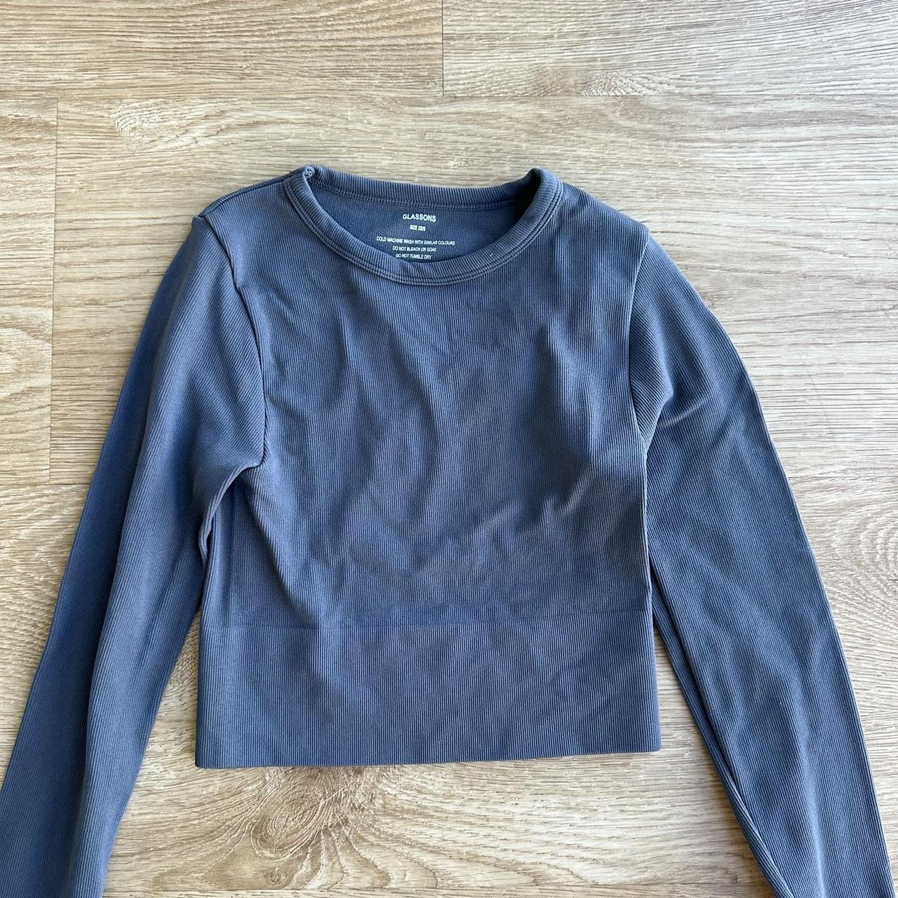 Glassons Activewear seamless crop charcoal... Depop