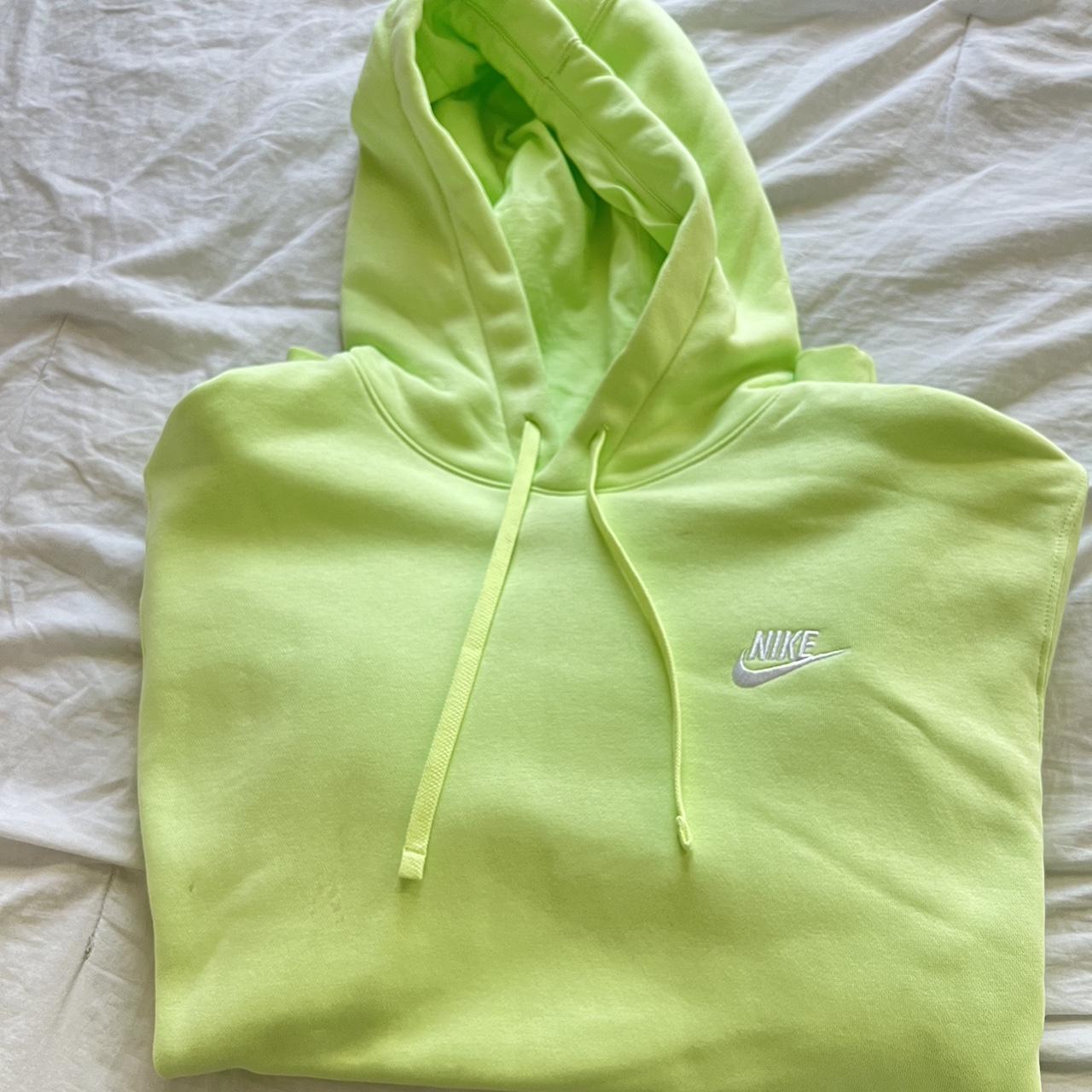 neon yellow hoodie nike