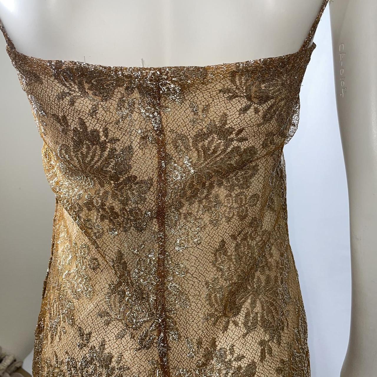 Blumarine Women's Gold Dress | Depop