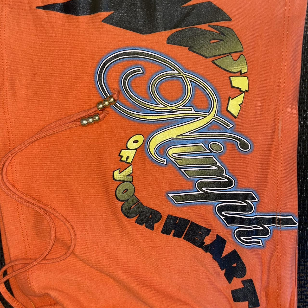 DOLCE&GABBANA D&G オレンジ　テープ　タンクトップ　ロゴ D&G by dolce & Gabbana graphic orange tube top | Depop