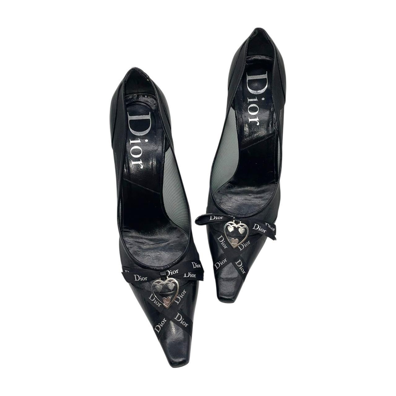 靴 Vintage Dior lock key heels Y2K CHRISTIAN DIOR LOCK & KEY BLACK PATENT LEATHER STILETTO