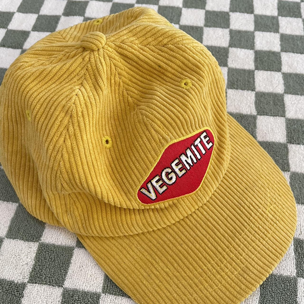 Men's Yellow and Cream Hat Depop
