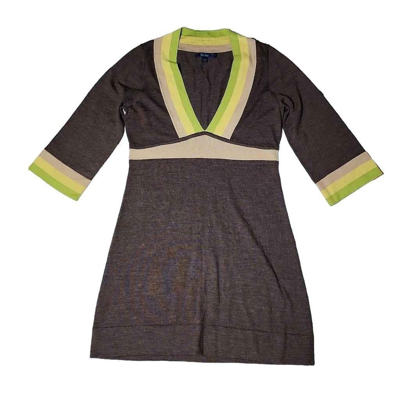 Boden wool mod 60s 70s vibes neutral flare sleeve... Depop