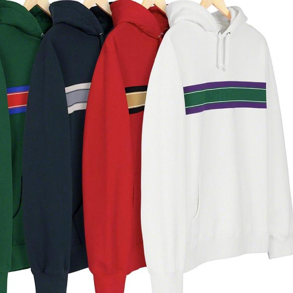 Supreme Chest Stripe Logo Hooded Sweatshirt, price...