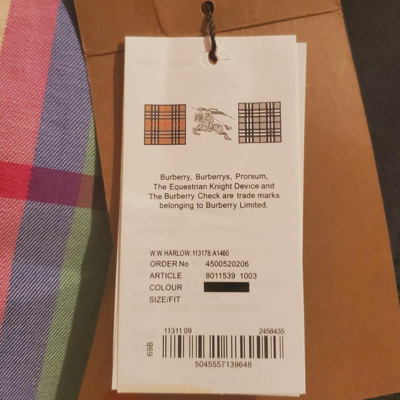 Burberry hang tag best sale