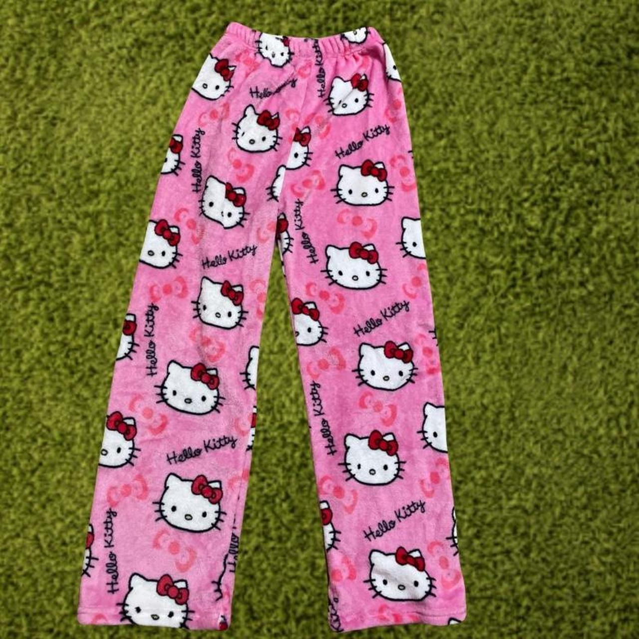 Sanrio hello kitty pyjama pants y2k msg before buying - Depop