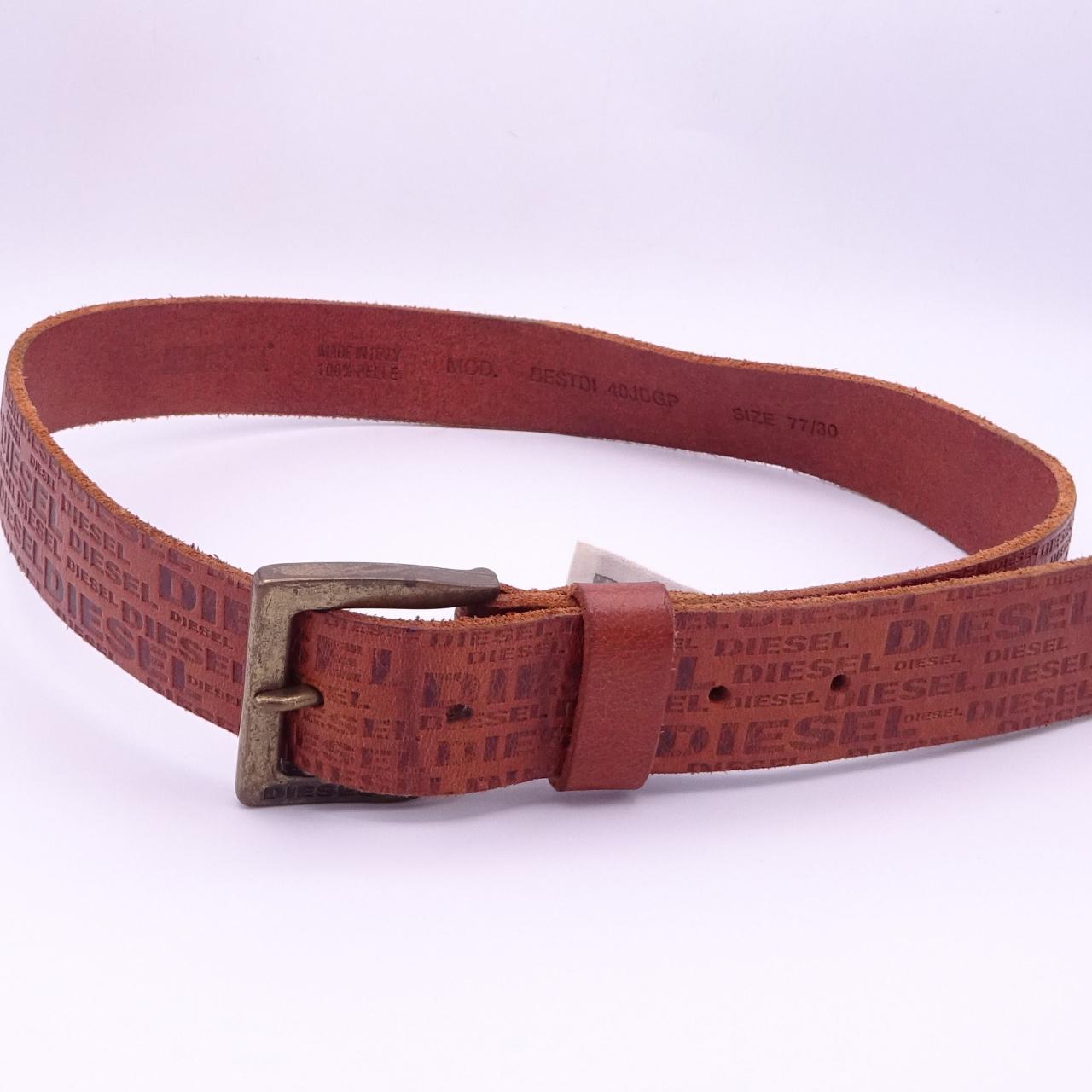 diesel brown leather belt