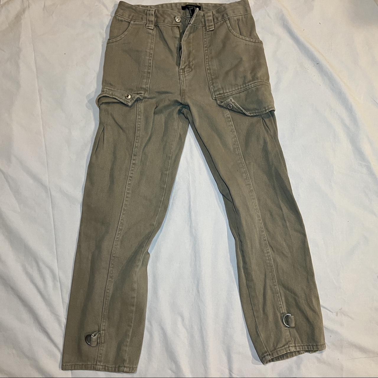 Forever 21 Cargo Jeans. Size M- fits like 28-32-... - Depop