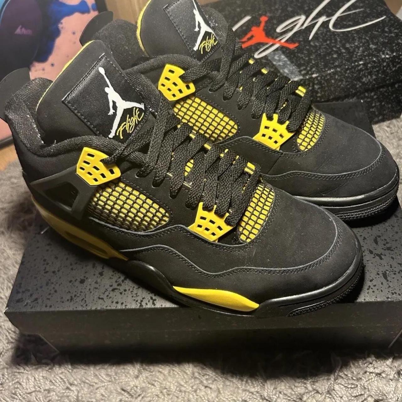 Jordan 4 yellow thunders Size uk 8 Good... - Depop