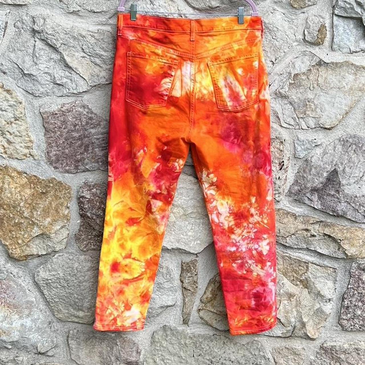 81 pound custom ice dyed pants Brand = Old Navy Sky - Depop