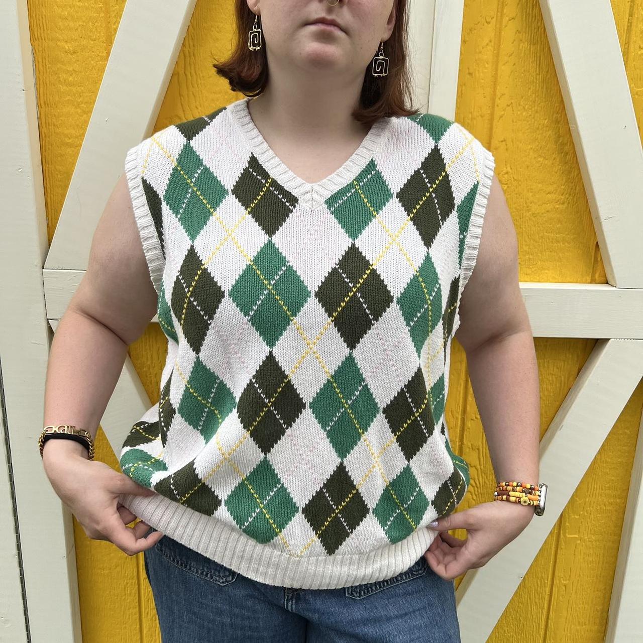 Lands end argyle golf sweater vest Men s size Depop