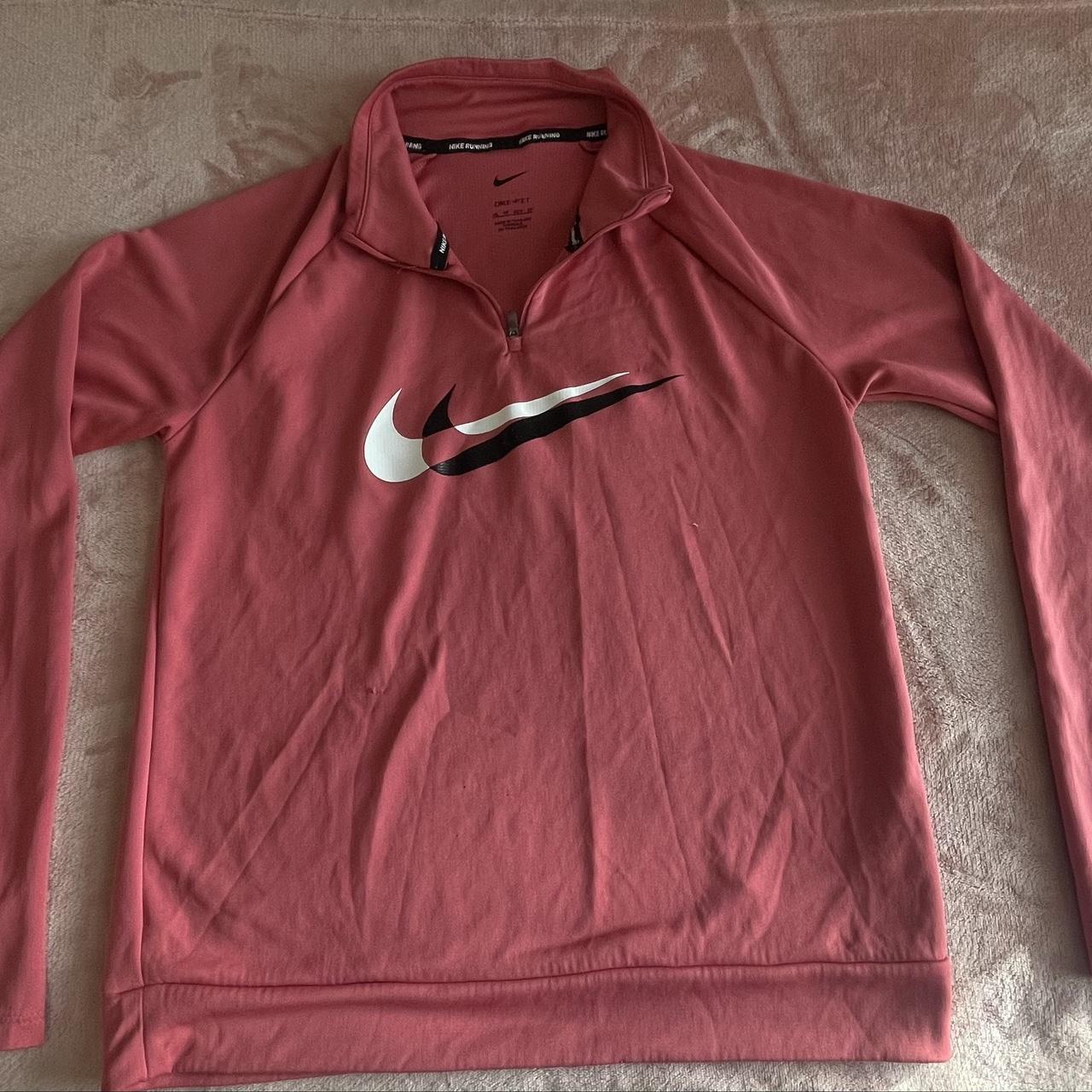 mens pink nike half zip